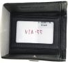 VIA55 női pénztárca, rövid fazon, bőr, fekete