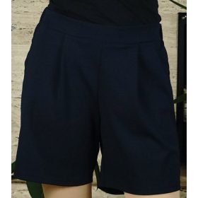 Női rövidnadrág elején zsebekkel, kék