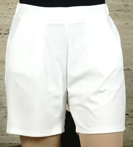 Női rövidnadrág elején zsebekkel, fehér