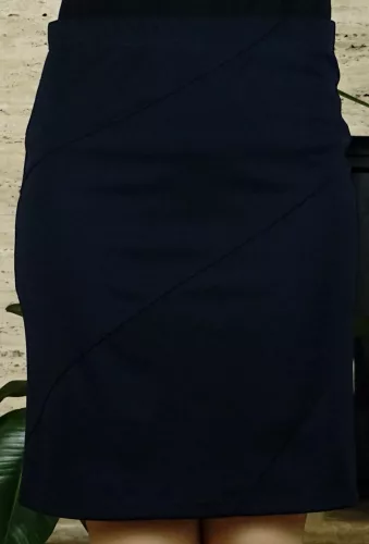 Női elegáns szoknya, sötétkék