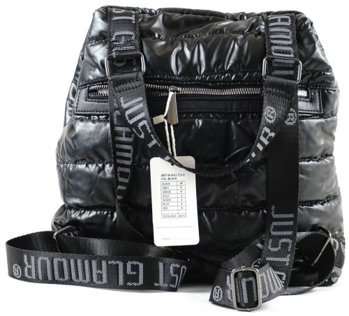 Hátitáska vízhatlan anyagból bizt.öv jellegű pánttal, fekete